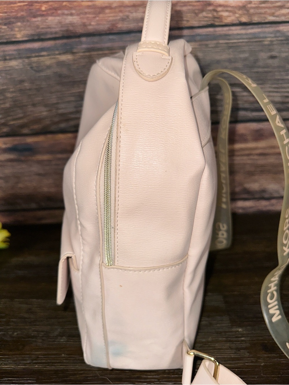 Michael Kors Pale Pink Backpack with Michael Kors straps! - Picture 2 of 7